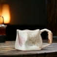 thumbnail image 6 of New Handmade Pottery Coffee Mug, Retro Special-Shaped Mugs, Rough Pottery Hand Knead Irregular Nordics Style Coffee Cups For Office And Home, Big Handle Easy To Hold For Home Office, 6 of 7