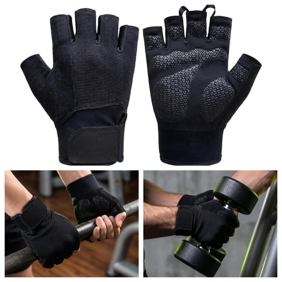 Workout Gloves for Men and Women - Breathable Exercise Gloves with Non-Slip Palm for Weight Lifting and Gym Training(L)