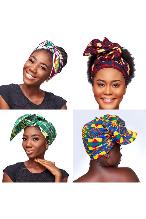 Wholesale (Bulk) Ankara/Bogolan/Kente Headwrap Large- "70*20" Inches