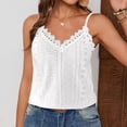 thumbnail image 6 of ATOYSOY Womens Lace Banding V Neck Eyelet Camisole Spaghetti Strap Casual Tank Top Light Breathable Tops For Summer Daily Street Wear, 6 of 7