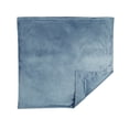 thumbnail image 3 of Lush Decor Velvet Dreams Euro Sham Covers 2 Piece Set 25.5" W x 25.5" L + 1.5" Dusty Blue - Velvet Pillow Cover - Euro Pillow Covers - Glam Decorative Pillows for Bed, 3 of 9