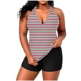 thumbnail image 1 of RXMEKW Plus Size Swim Top for Women with Built-In Bralette, Adjustable Straps and Split Back Design, Matching Bottoms for Beach or Pool, 1 of 7