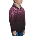 thumbnail image 3 of Kdxio Pink Glitter Sparkles A Pattern Boys Athletic Unisex Boys Girls Hoodie with Pocket Sweatshirts-X-Large, 3 of 6
