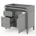 thumbnail image 4 of 36'' Bathroom Vanity without Top Sink, Modern Bathroom Storage Cabinet with 2 Drawers and a Tip-out Drawer, Solid Wood Frame, Grey (NOT INCLUDE BASIN SINK), 4 of 7