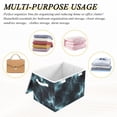 thumbnail image 6 of Yayeee Collapsible Cube Storage Bin with Lid Fabric Closet Decorative Basket with Handles, Lightning Pattern, 6 of 7