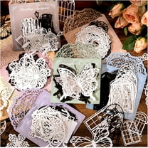 Scrapbook Paper Cutouts for Wedding Scrapbooking Embellishments, 120 Pcs Black and White Collage Materials for Junk Journal Supplies, Card Making, Decoupage, DIY Crafts