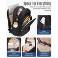 thumbnail image 3 of Mochila LIGHT FLIGHT FLIGHT FLIGHT Travel para mujer, portátil de 15.6 pulgadas, 3 of 7