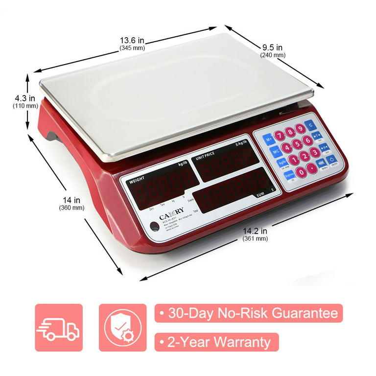 Camry Commercial Price Computing Scale 66lb Waterproof Food Meat Weigh –  CAMRY SCALE STORE