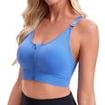 thumbnail image 4 of Iyufng Sports Bras for Women Front Zipper Wireless Bra Adjustable straps Exercise Bra, 4 of 6