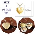 thumbnail image 2 of Women's Chain Heart Locket Opens for Photos Stainless Steel Photo Locket Hinged Necklace with Simple/Love/Double Heart Pattern Heart Pendant Jewelry -, 2 of 5