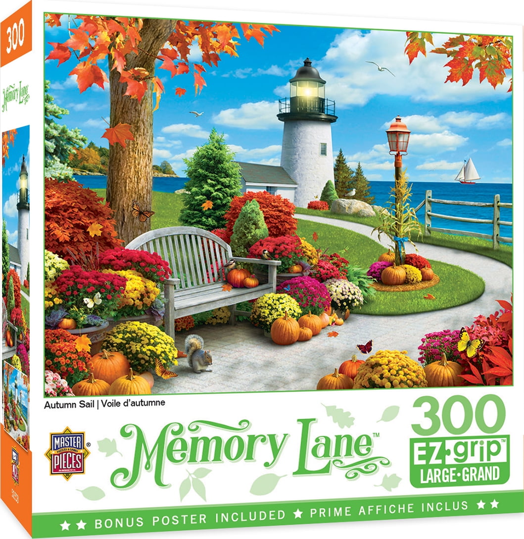 Masterpieces Memory Lane Collection - Autumn Sail - 300 EZ Grip Piece Jigsaw Puzzle