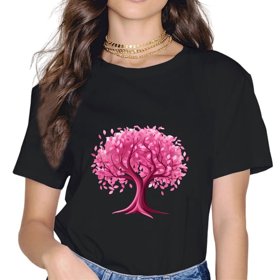 Support Squad Breast Cancer Awareness Fall Tree T-Shirt