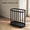 Black, variant on Rolling Metal Laundry Basket with Wheels, Large Capacity Oval Clothes Hamper, Mobile Storage Organizer for Bedroom Bathroom Laundry Room, 2 Colors Black & White