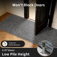 thumbnail image 7 of MIDUORUG Gray Striped Indoor Outdoor Runner Rug, Non Slip Rubber Backing Carpet Runner for Hallway Kitchen Entryway, 2' x 6', 7 of 7
