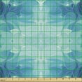 thumbnail image 2 of Ambesonne Abstract Fabric by the Yard Upholstery, Aquatic Motifs Graphic, 1 Yard, Seafoam and Sea Blue, 2 of 5