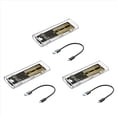 thumbnail image 1 of 3X M2 SSD Case M.2 NVME SSD Enclosure Portable USB3.1 Type-C SSD Transparent Hard Disk Case 5Gbps for PC, 1 of 6