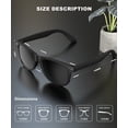 thumbnail image 3 of KALIYADI Polarized Sunglasses for Women Men Square Sun Glasses Retro Style, 3 of 9