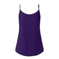 thumbnail image 6 of Purple Womens Summer Tops Women Pleated Top Shirt Spaghetti Strap Camisole Fit Casual Sleeveless Summer Tank Tops Fashion Shirt Going Out Tops for Women, 6 of 6