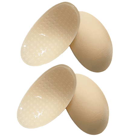 4 Pairs Adhesive Bra Invisible Bra Sticky Bra Strapless Backless Bra Nipple Covers for Women Reusable Pasties Skin Color Black Sponge F24676