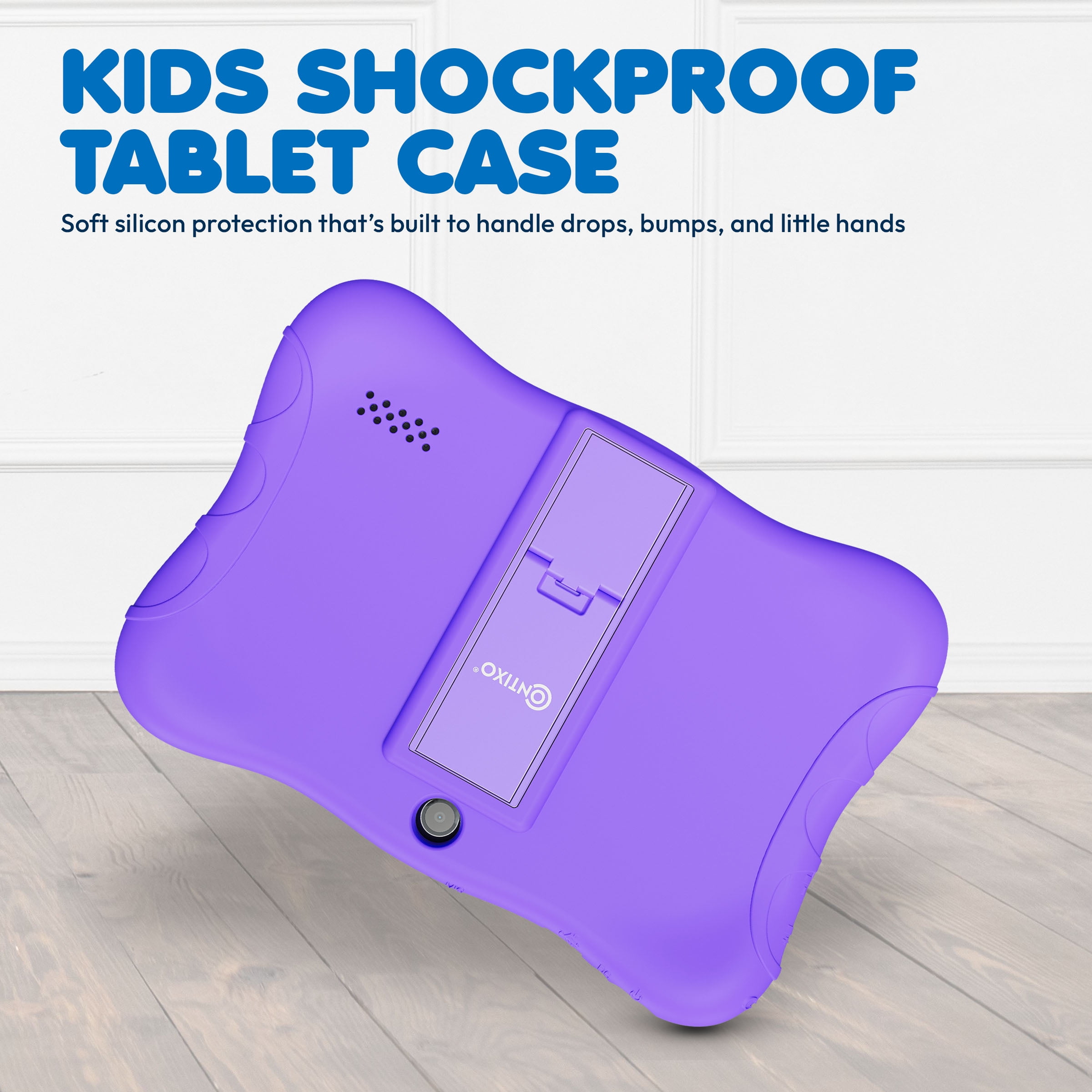 Contixo 7-Inch Kids Tablets Bundle, Educational Android Tablet with Headphones and Carrying Sleeve, Purple