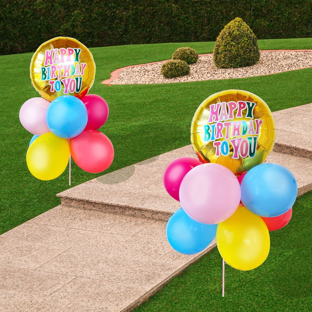Packed Party 'Happy Birthday to You' Balloon Bouquet Yard Stake, 2ct.
