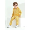 thumbnail image 4 of Younger Tree Toddler Fall Outfits for Girl Boy Long Sleeve Hoodie Top and Long Sweatpants Set Toddler Sweatsuit for 18-24 Months, 4 of 7
