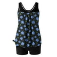 thumbnail image 5 of DPTALR Women Plus Size Print Bowknot Set Two-Piece Swimsuit Swimwear Shorts, 5 of 5