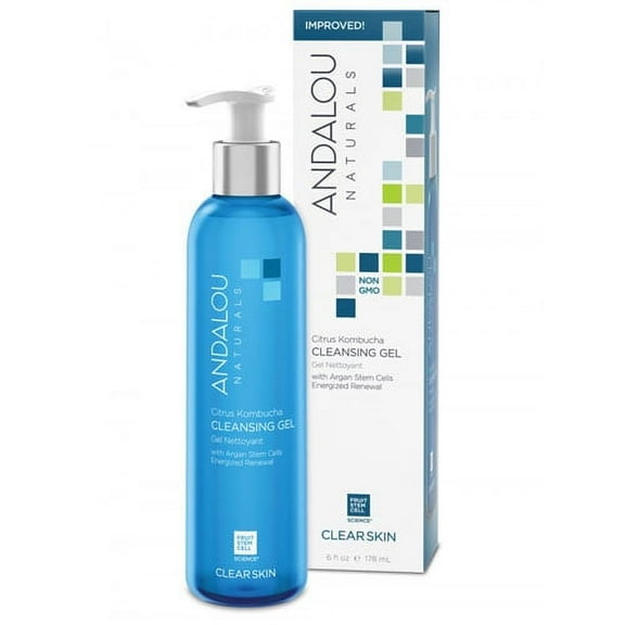 Andalou Naturals Cleansing Gel For Normal Oily Skin, Citrus Kombucha - 6 Oz