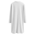thumbnail image 5 of White Womens Sweatshirt Sweatshirts for Women Comfort Hoodie for Anxiety Long Sleeve Winter Shirts Round Neck Casual Warm Cute Long Tops Fall Clothes for Women, 5 of 5