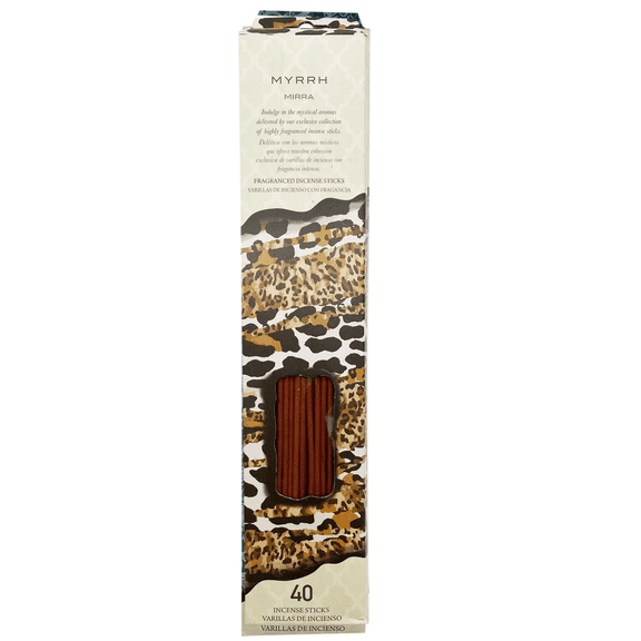 40 Pack Myrrh Incense Sticks, Long Lasting Fragrance for Relaxation, Meditation, Yoga, Journaling, Home Ambiance, Smooth Burn, Ideal for Aromatherapy, Daily Use, Brown