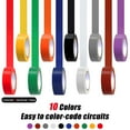 thumbnail image 2 of 10Pcs Colored Electrical Tape - electrical insulation tape 30 ft, waterproof, environmentally friendly, flame retardant, strong adhesion, 600V withstand voltage, color marking circuit, 2 of 7