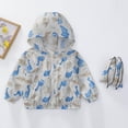 thumbnail image 5 of Curuila Infant Child Girls Coat With Zipper Long Sleeve Dinosaur Print Hooded Jacket For Girls Summer Lightweight Comfort Outerwear Size 3-4 Years, 5 of 9