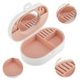 thumbnail image 3 of Unique Bargains 1 Pc Bow Design Jewelry Box Jewelry Organizer White Magenta ABS TPE, 3 of 5