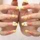 thumbnail image 4 of Uñas postizas de color verde brillante, juego de 24 uñas postizas con cubierta completa de flores bonitas JAMW Sencillez, 4 of 5
