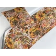 thumbnail image 3 of Fall Bed Runner Set, Autumnal Design Botanical Pattern of Repeating Leaves Outline Motif, Decorative Bedding Scarf & a Pillow Sham for Hotels Homes, Twin, Fawn Mustard and Vermilion, by Ambesonne, 3 of 3