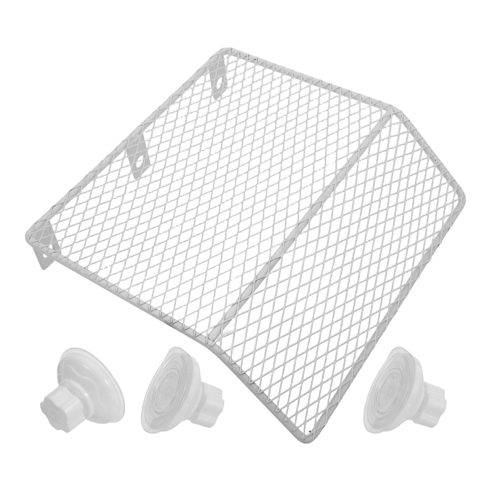 FOMIYES Weatherproof White Metal Cup Platform for Turtle and Reptile Tanks, Habitat Accessory