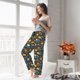 thumbnail image 5 of Balery Pumpkin Pantalones de pijama para mujer, pijamas ultraligeros, pantalones de estar por casa-Medium, 5 of 6