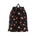 thumbnail image 3 of Balery Red White Flowers Vintage Canvas Backpack for Men and Women - Large Capacity, Durable Travel Laptop Bag for School, Work, Hiking, and Outdoor Activities, 3 of 7