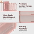 thumbnail image 4 of INTIGE 3 Tier Metal Desktop Folder Organizer with 5 Vertical File Shelves, Paper Organizer, Pink, 1 Piece, 4 of 6