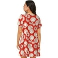 thumbnail image 2 of Bixox Tomatoes Pattern Women's Nightgown, Soft & Breathable Sleepwear, Round Neck Knee-Length Pajama Dress,Loungewear for Home & Sleep, 2 of 7
