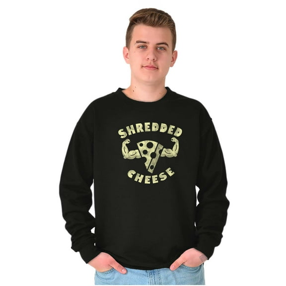 Funny Food Pun Shredded Cheese Sweatshirt for Men or Women Brisco Brands S