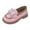 Pink, variant on FAOWME Girls Dress Shoes Hook And Loop Kids School Formal Casual For Toddler Little Kids Leather Shoes Pink 10-10.5 Years