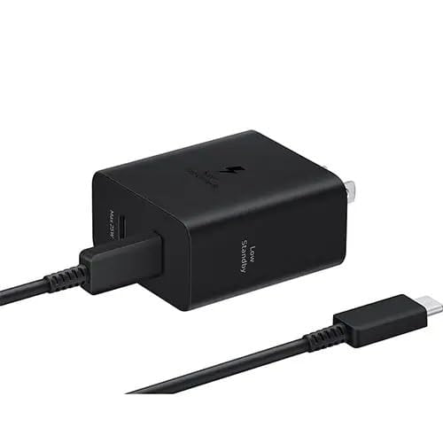 Cargador de pared con adaptador de corriente Samsung 50W Duo EP-T5020XBEGCA