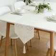 thumbnail image 4 of 100x30cm Lace Tassel Table Runner, Decorative Tablecloth Cover for Dining Table Sideboard and Shoe Cabinet, 4 of 6