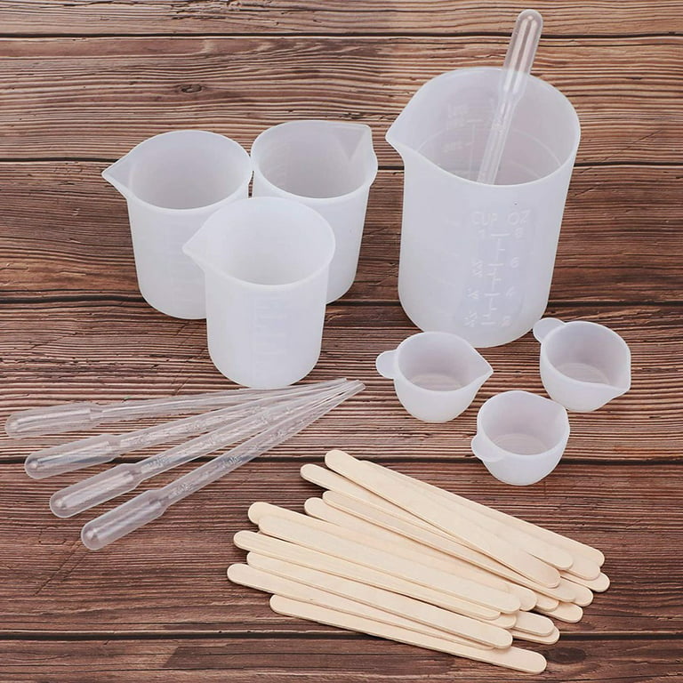 Silicone Measuring Cups for Resin Non-Stick Reusable Mixing Cups