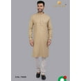 thumbnail image 3 of Mustard Color Festive Wear Mens Kurta Pajama, Traditional Cultural Wear,  73005, 3 of 7