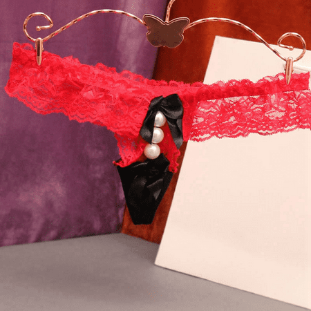 Fulorrnie Underwear for Women Comfort G String Seamless Breathable Panties Cute Thong Drop Waist Ventilated Panty Red One Size