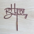 thumbnail image 1 of Tarjeta de acrílico para decoración de tartas de feliz cumpleaños, complemento para hornear, tarjeta con bandera, complemento para decoración de tartas, tarta de cumpleaños, 1 of 6