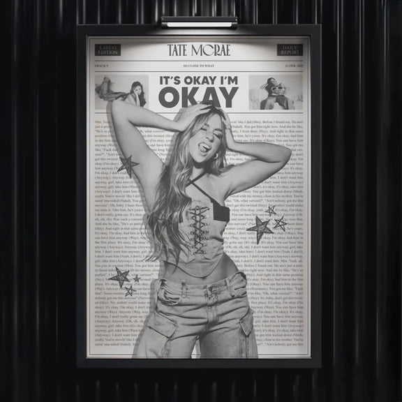 Tate Mcrae Its Okay Im Okay Poster Album Wall Decor Pop Print | Pop Album Poster – It’S Okay I’M Okay Inspired Music Wall Art, UNFRAMED-16x24