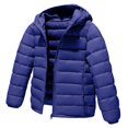 thumbnail image 2 of EnJoCho Kids Packable Hooded Puffer Jacket, Thermal Lightweight Windproof Outerwear, Warm Winter Coat, Unisex Boys Girls School Outerwear for Daily Commute and Weekend Outdoor Activities, 2 of 9
